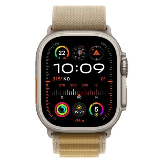 Apple Watch Ultra 2 GPS + Cellular 49mm Caja Natural Titanio con Correa Alpine Loop L Canela