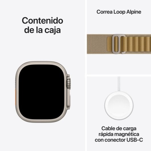 Apple Watch Ultra 2 GPS + Cellular 49mm Caja Natural Titanio con Correa Alpine Loop L Canela