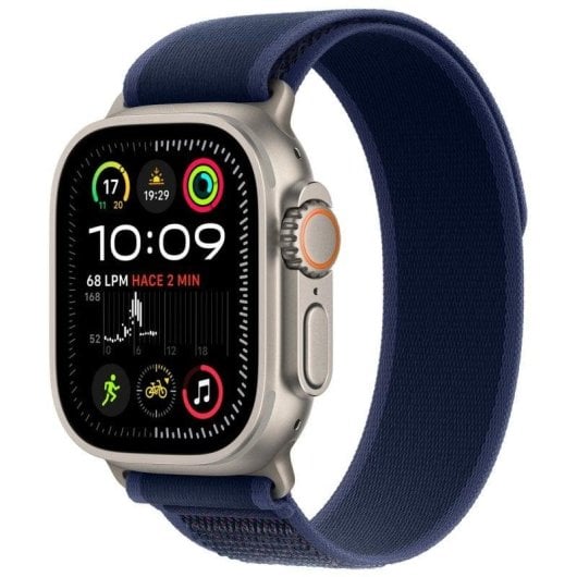 Apple Watch Ultra 2 GPS Cellular 49mm Retina OLED Titane Boîtier Bleu M/L Étanche IP6X SpO2 ECG