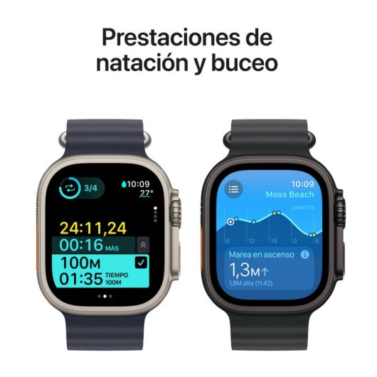 Apple Watch Ultra 2 GPS + Cellular 49mm Caja Natural Titanio con Correa Trail Loop M/L Azul