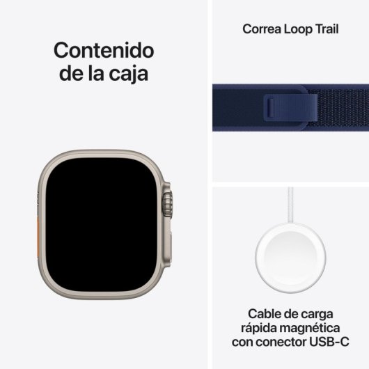 Apple Watch Ultra 2 GPS + Cellular 49mm Caja Natural Titanio con Correa Trail Loop M/L Azul