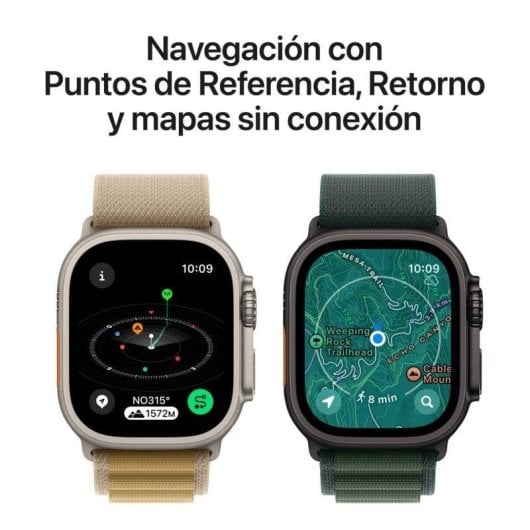 Apple Watch Ultra 2 GPS + Cellular 49mm OLED Nero con Cinturino Alpine Verde M Resistenza Acqua 100m SpO2 ECG