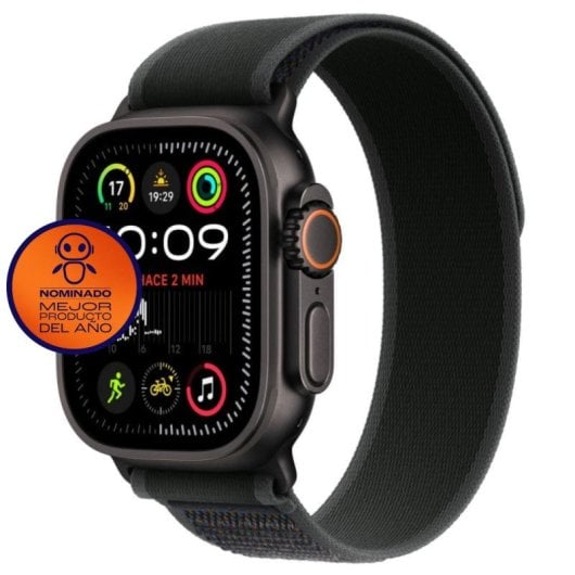 Apple-Watch-Ultra-2-GPS-+-Cellular-49mm-Caja-Negra-Titanio-con-Correa-Trail-Loop-M/L-Negra