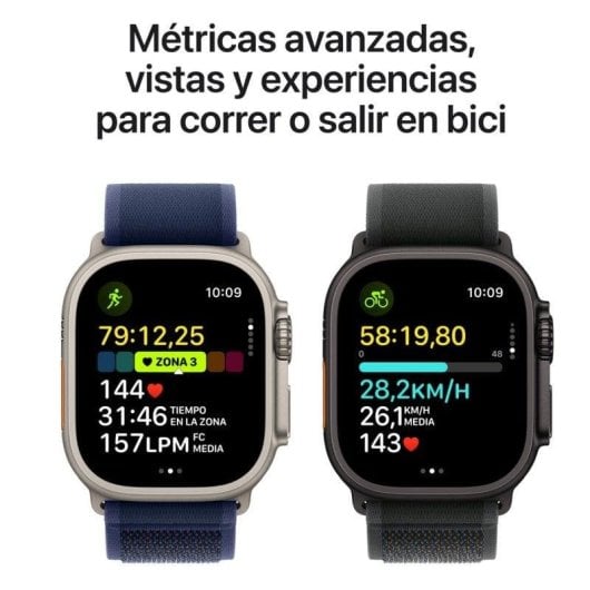 Apple Watch Ultra 2 GPS + Cellular 49mm Retina OLED Titane Noir M Étanche IP6X Pulsomètre