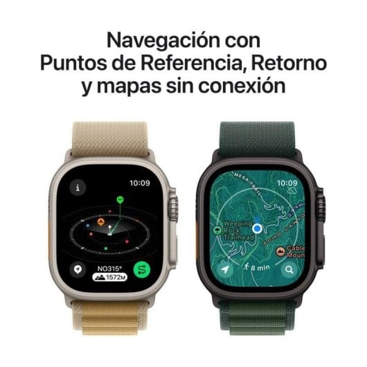 Apple Watch Ultra 2 GPS + Cellular 49mm Retina OLED Titane Noir M Étanche IP6X Pulsomètre