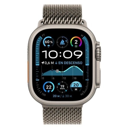 Apple Watch Ultra 2 GPS + Cellular 49mm Retina OLED Titânio Tamanho M Resistente à Água IP6X 100m