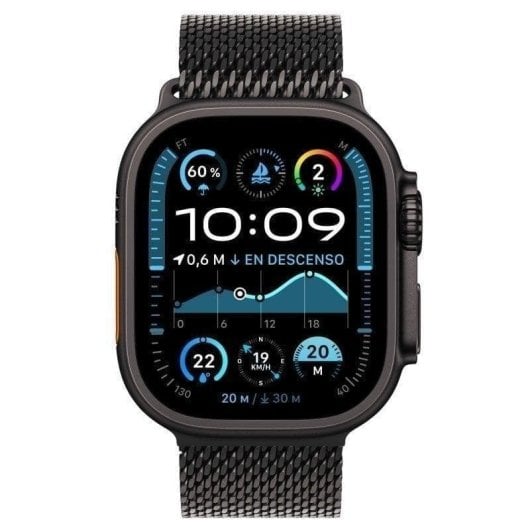 Apple Watch Ultra 2 GPS + Cellular 49mm Retina OLED Schwarz Milanese Loop L IP6X SpO2 Pulsuhr
