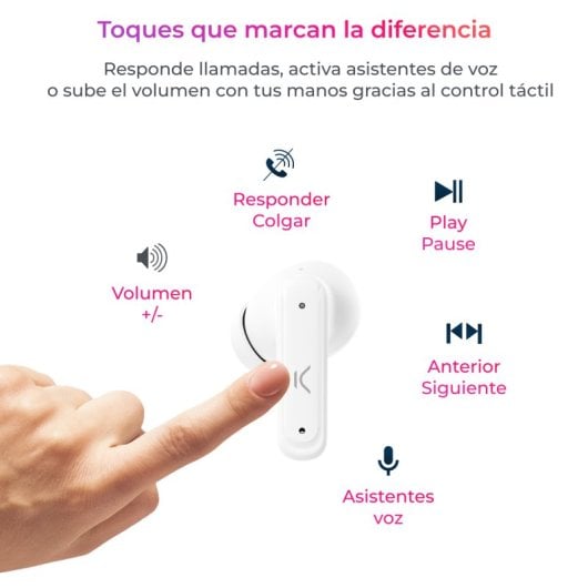 Cuffie wireless Ksix Vision con ANC e schermo TFT da 2,01" in custodia nera