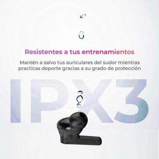 Ksix Vision In-Ear Kopfhörer kabellos Bluetooth mit ANC, TFT-Display, Weiß