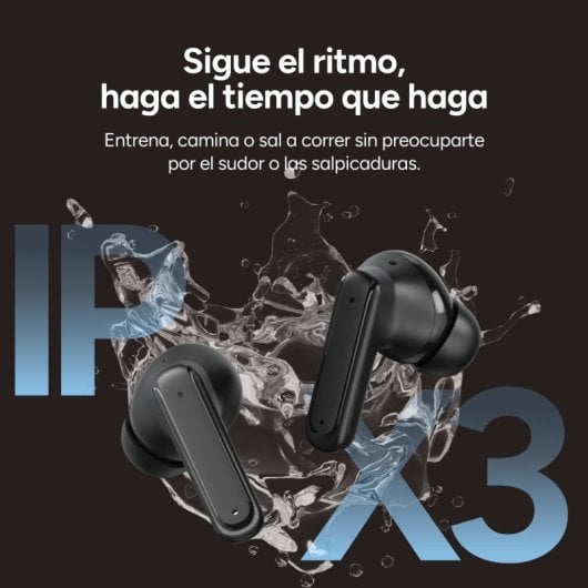 Auriculares Ksix Vision inalámbricos Bluetooth con Cancelación de Ruido ANC, pantalla táctil y rastreo, blancos