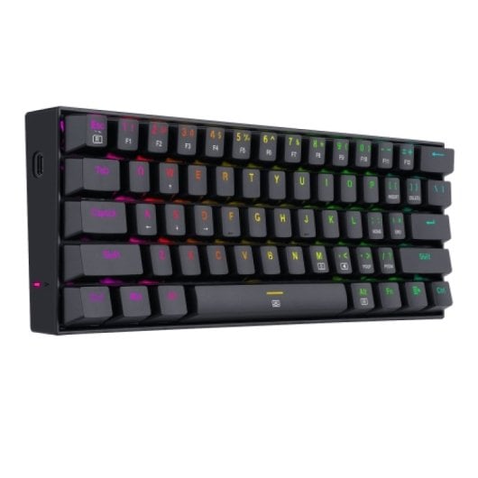 Redragon - Tastiera da gioco meccanica Dragonborn Red Switch RGB Nera - Layout Usa