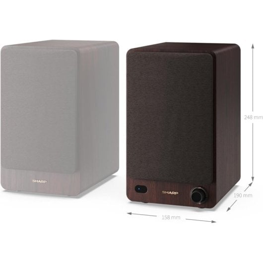 Sharp CP-SS30 Altifalantes Ativos de Estante 60W Castanhos