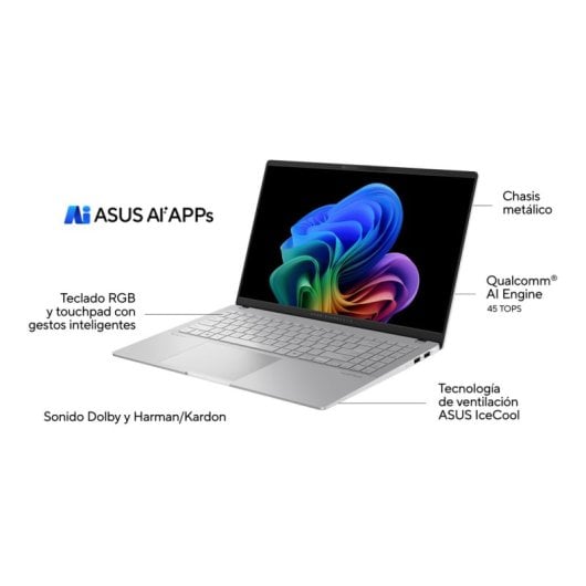 ASUS Vivobook S 15 OLED S5507QA-MA012W Qualcomm Snapdragon X Plus X1P-42-100/16GB/512GB SSD/15.6"