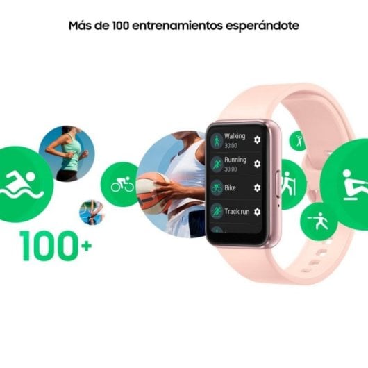 Bracciale attività Samsung Galaxy Fit3 Bluetooth AMOLED Rosa 13 giorni monitoraggio salute e oltre 100 sport