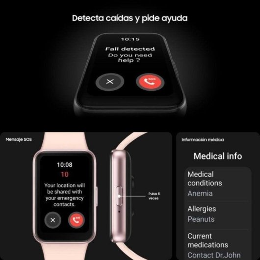 Aktivitätsarmband Samsung Galaxy Fit3 Bluetooth AMOLED Rosa 13 Tage Akku
