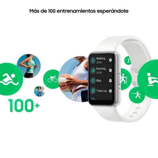 Bracciale attività Samsung Galaxy Fit3 Bluetooth AMOLED Argento 13 giorni autonomia