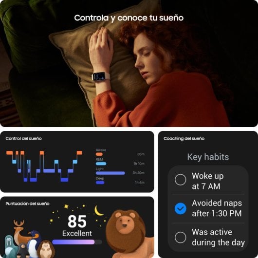 Samsung Galaxy Fit3 Plata Smart Band Batería 13 Días