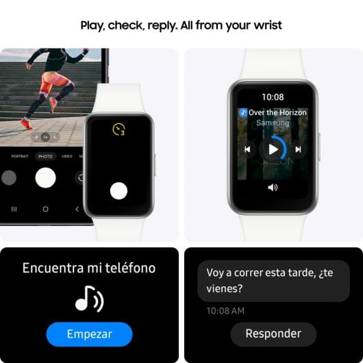 Samsung Galaxy Fit3 Plata Smart Band Batería 13 Días