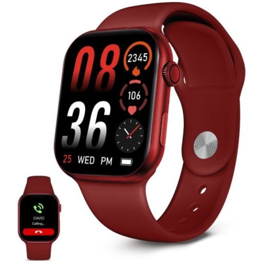 Ksix Urban 5 Smartwatch Pantalla Amoled 1.96" Rojo