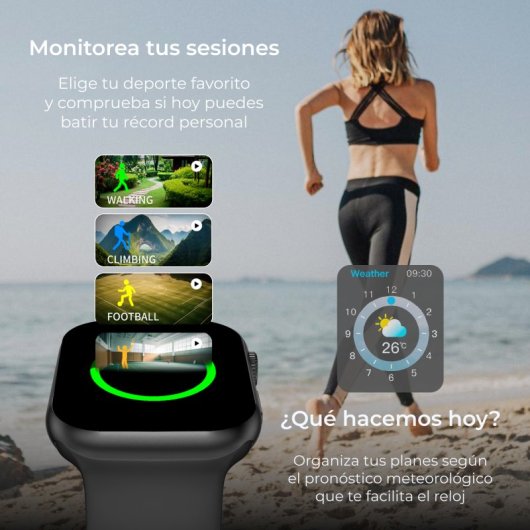 Ksix Urban 5 Smartwatch Pantalla Amoled 1.96" Rojo