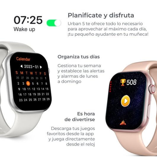 Ksix Urban 5 Smartwatch Pantalla Amoled 1.96" Rojo