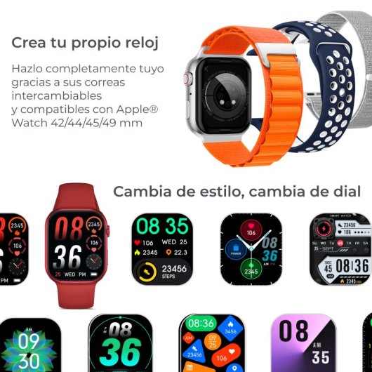 Ksix Urban 5 Smartwatch Pantalla Amoled 1.96" Rojo