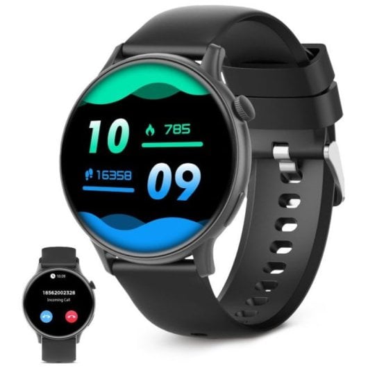 Ksix Core 2 Smartwatch, Amoled-Bildschirm, 1,43 Zoll, Schwarz
