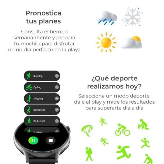 Ksix Core 2 Bluetooth 47mm AMOLED Rosa IP67 SpO2 Cardio Sonno Pressione