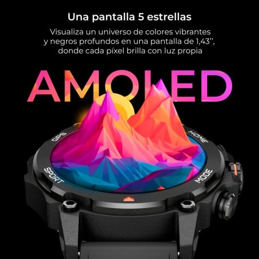 Ksix Smartwatch Explorer GPS Pantalla AMOLED 1,43 5ATM negro