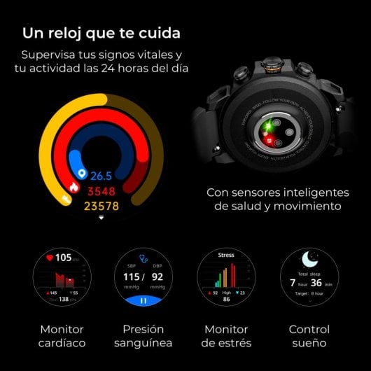 Ksix Smartwatch Explorer GPS Pantalla AMOLED 1,43 5ATM negro