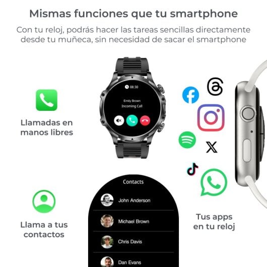 Ksix Venture Smartwatch XXL Schermo TFT 1,85" IP68 Nero