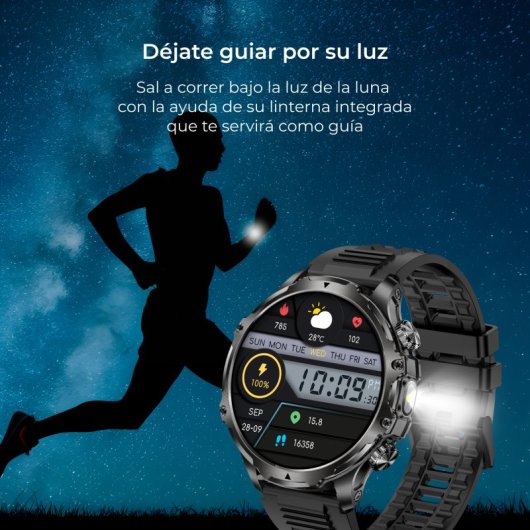 Ksix Venture Smartwatch XXL Schermo TFT 1,85" IP68 Nero