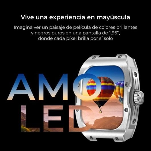 Ksix Hero Bluetooth 54mm AMOLED Nero IP68 SpO2 Frequenza Cardiaca Sonno Chiamate