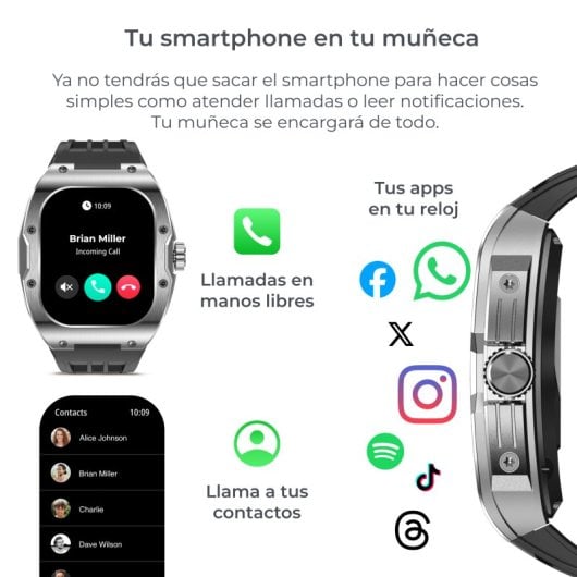 Ksix Hero Smartwatch Amoled 1.95" IP68 Negro