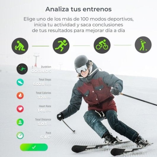 Ksix Hero Bluetooth 54mm AMOLED Nero IP68 SpO2 Frequenza Cardiaca Sonno Chiamate