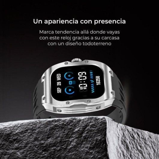 Ksix Hero Bluetooth 54mm AMOLED Nero IP68 SpO2 Frequenza Cardiaca Sonno Chiamate