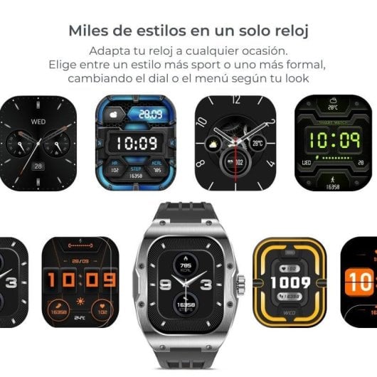 Ksix Hero Bluetooth 54mm AMOLED Nero IP68 SpO2 Frequenza Cardiaca Sonno Chiamate