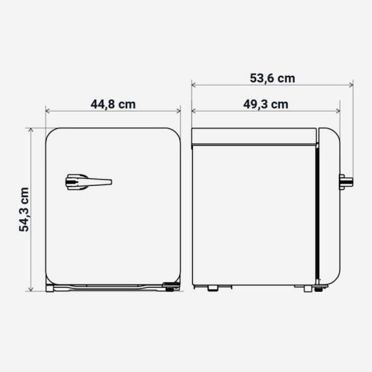 Universal Blue COMO 6032W Minibar Vintage 48L F Blanco