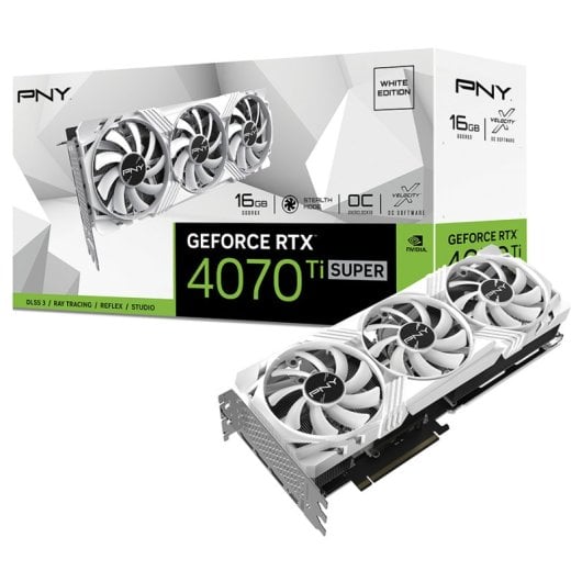 PNY GeForce RTX 4070 Ti SUPER TF VERTO OC LED White Edition 16GB GDDR6X DLSS3