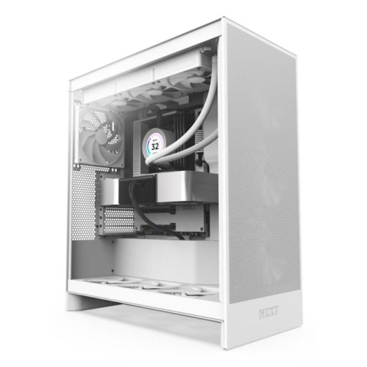 NZXT H7 Flow (2024) Mid-Tower-Gehäuse – komplett weiß