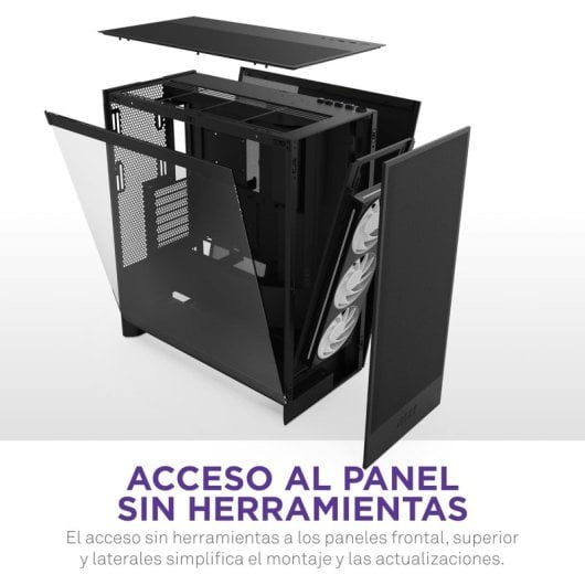 NZXT H7 Flow RGB 2024 Cristal Templado USB 3.2 Negra