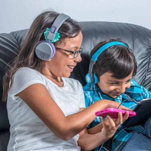 Écouteurs sans fil pliables pour enfants Jlab Jbuddies Studio - Gris sarcelle
