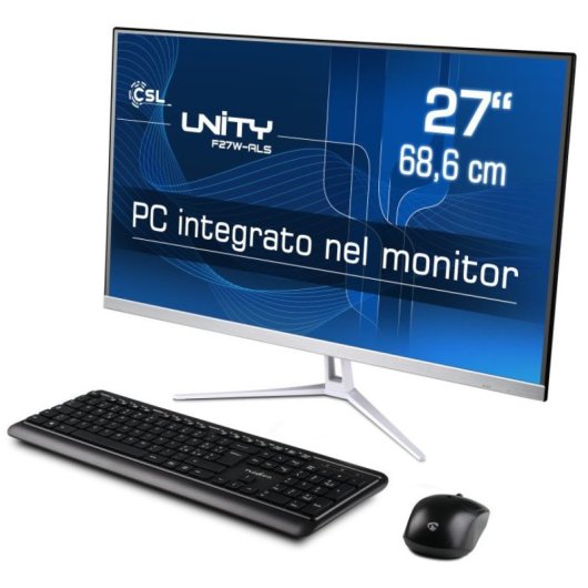 CSL PC All-in-One Unity F27W-ALS Intel N200/8GB/256GB SSD/27" Tastiera italiana