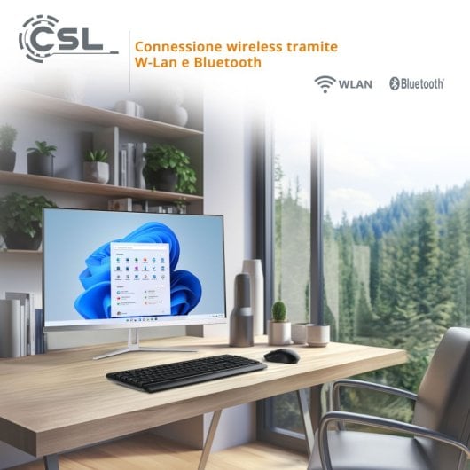Csl All-in-One Pc Unity F27W-ALS Intel N200/32GB/512GB SSD/27" Tastiera italiana