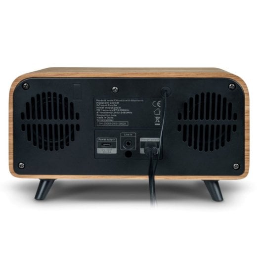 Thomson RT850BT Radio Despertador y Altavoz Bluetooth 30W Madera