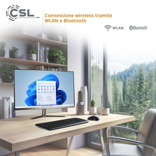 CSL PC All-in-One Unity F27B-ALS Intel N200/8GB/2TB SSD/27" Tastiera italiana