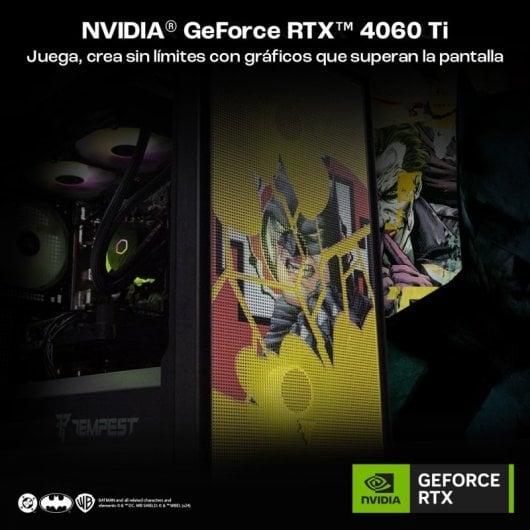 PcCom Ready AMD Ryzen 7 5800X / 32GB / 1TB SSD / RTX 4060 Ti - Batman Edition II- Windows 11 Home
