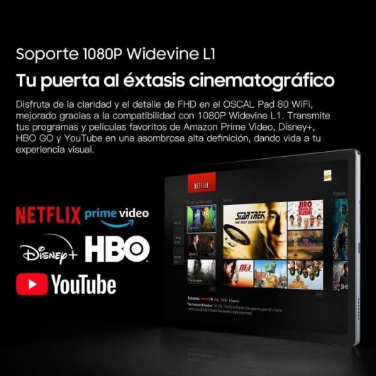 Tablet OSCAL Pad 80 WiFi 10,5" 18GB 256GB Gris