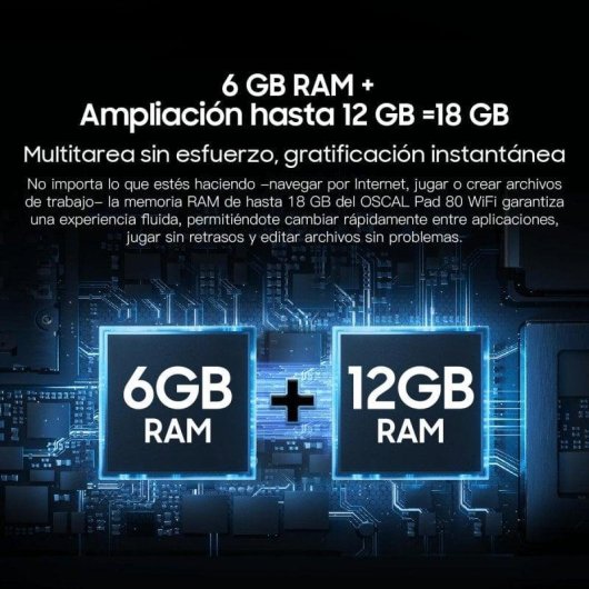 Tablet OSCAL Pad 80 WiFi 10,5" 18GB 256GB Gris