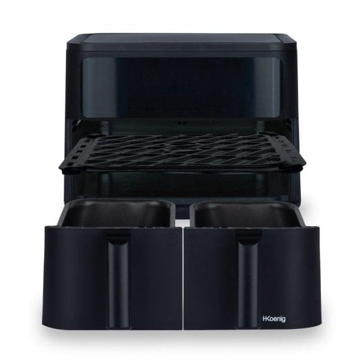 Friteuse sans Huile HKoenig FRY900 9L 2400W Double Panier Écran Tactile 8 Programmes